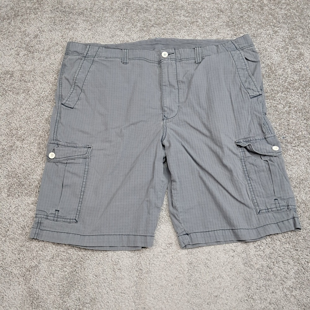 Tommy Bahama Mens Gray Textured Cargo Shorts Size 42 Cotton Blend Stretch 7074